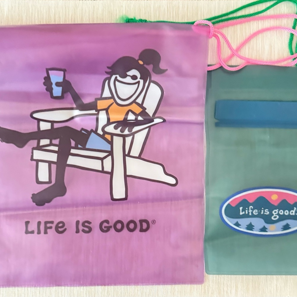 Life Is Good Waterproof Pouch Bundle